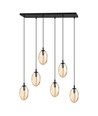 Astral 6 Sort/Rav pendellampe - Ø12 cm, E14, 230V, uden lyskilde