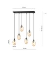 Astral 6 Sort/Rav pendellampe - Ø12 cm, E14, 230V, uden lyskilde