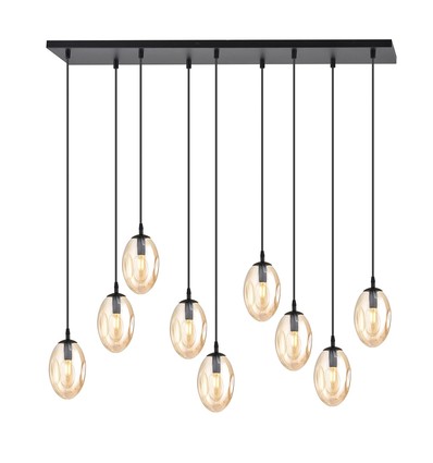 Astral 9 Sort/Rav pendellampe - Ø12 cm, E14, 230V, uden lyskilde