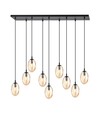 Astral 9 Sort/Rav pendellampe - Ø12 cm, E14, 230V, uden lyskilde