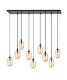Astral 9 Sort/Rav pendellampe - Ø12 cm, E14, 230V, uden lyskilde