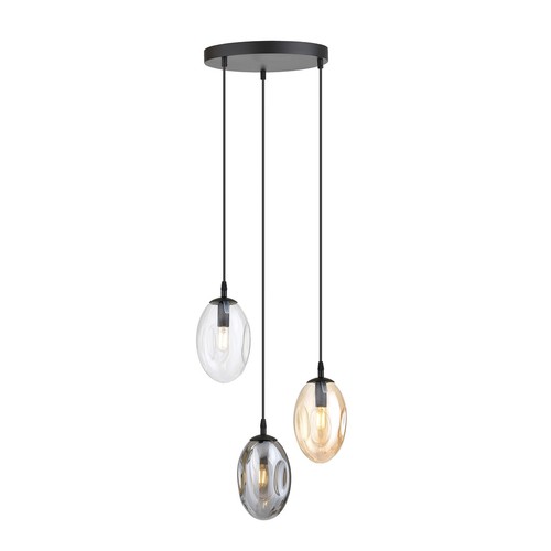 Astral 3 Sort Premium Mix pendellampe - Ø12 cm, E14, 230V, uden lyskilde