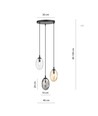 Astral 3 Sort Premium Mix pendellampe - Ø12 cm, E14, 230V, uden lyskilde