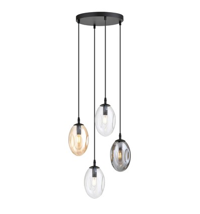 Astral 4 Sort Premium Mix pendellampe - Ø12 cm, E14, 230V, uden lyskilde