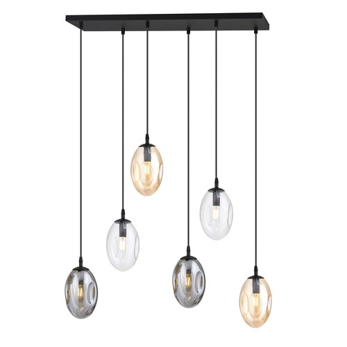 Astral 6 Sort Mix loftslampe - Ø12 cm, E14, 230V, uden lyskilde