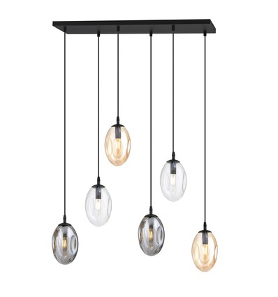 Astral 6 Sort Mix loftslampe - Ø12 cm, E14, 230V, uden lyskilde