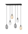 Astral 6 Sort Mix loftslampe - Ø12 cm, E14, 230V, uden lyskilde