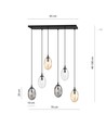 Astral 6 Sort Mix loftslampe - Ø12 cm, E14, 230V, uden lyskilde