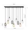 Astral 9 Sort Mix loftslampe - Ø12 cm, E14, 230V, uden lyskilde