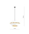Piano 1 Hvid/Guld pendellampe - Ø42 cm, E27, 230V, uden lyskilde