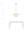 Piano 1 Hvid/Guld pendellampe - Ø42 cm, E27, 230V, uden lyskilde