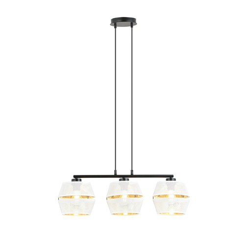Piano 3 Hvid/Guld pendellampe - Ø15 cm, E27, 230V, uden lyskilde