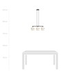 Piano 3 Hvid/Guld pendellampe - Ø15 cm, E27, 230V, uden lyskilde