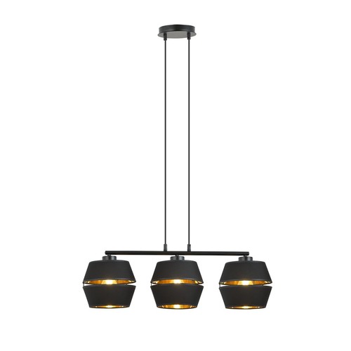 Piano 3 Sort/Guld pendellampe - Ø15 cm, E27, 230V, uden lyskilde