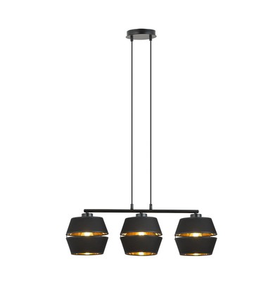 Piano 3 Sort/Guld pendellampe - Ø15 cm, E27, 230V, uden lyskilde
