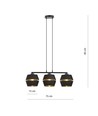 Piano 3 Sort/Guld pendellampe - Ø15 cm, E27, 230V, uden lyskilde