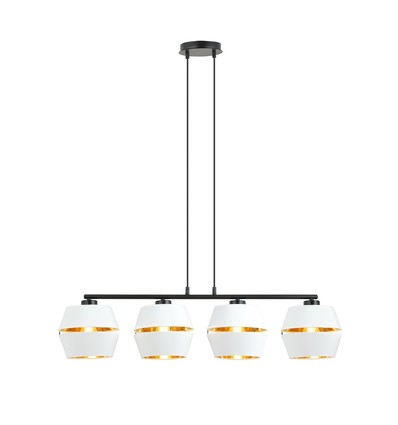 Piano 4 Hvid/Guld pendellampe - Ø15 cm, E27, 230V, uden lyskilde