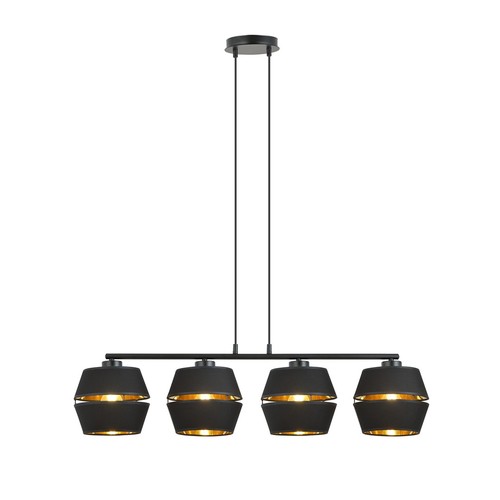 Piano 4 Sort/Guld pendellampe - Ø15 cm, E27, 230V, uden lyskilde