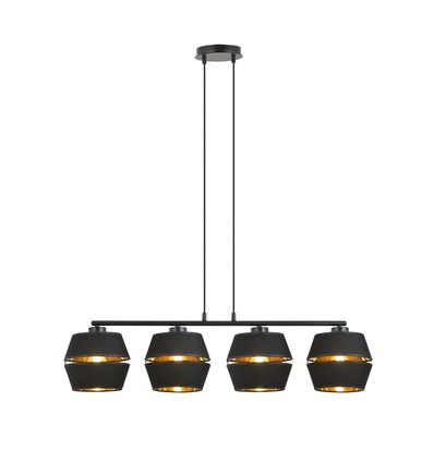 Piano 4 Sort/Guld pendellampe - Ø15 cm, E27, 230V, uden lyskilde