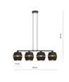 Piano 4 Sort/Guld pendellampe - Ø15 cm, E27, 230V, uden lyskilde