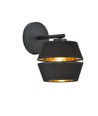 Piano K1 Sort/Guld væglampe - Ø20 cm, E27, 230V, uden lyskilde