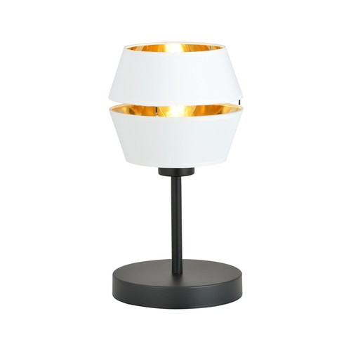 Piano Ln Hvid/Guld bordlampe - Ø20 cm, E27, 230V, uden lyskilde