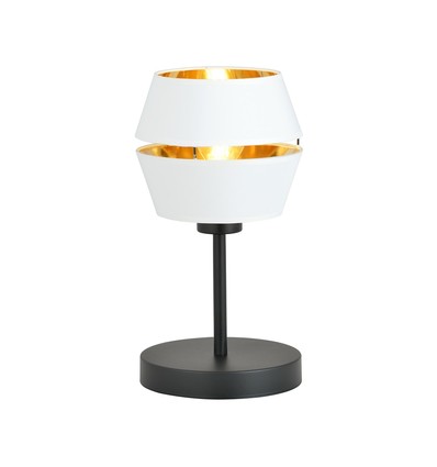 Piano Ln Hvid/Guld bordlampe - Ø20 cm, E27, 230V, uden lyskilde