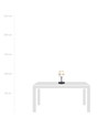 Piano Ln Hvid/Guld bordlampe - Ø20 cm, E27, 230V, uden lyskilde