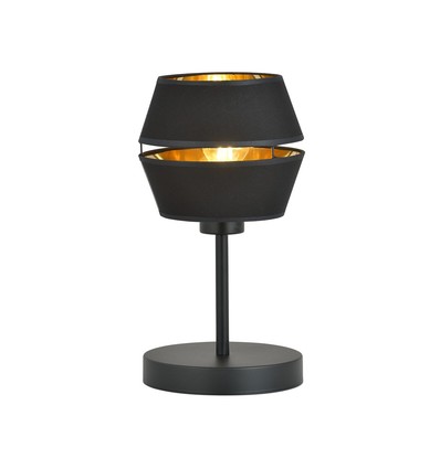 Piano Ln Sort/Guld bordlampe - Ø20 cm, E27, 230V, uden lyskilde