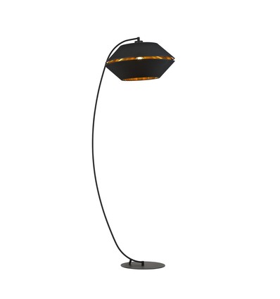 Piano Lp Sort/Guld gulvlampe - Ø42 cm, E27, 230V, uden lyskilde