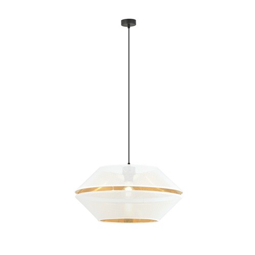 Malia 1 Hvid/Guld pendellampe - Ø42 cm, E27, 230V, uden lyskilde