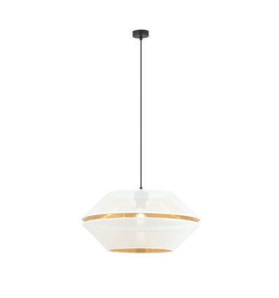 Malia 1 Hvid/Guld pendellampe - Ø42 cm, E27, 230V, uden lyskilde
