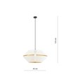 Malia 1 Hvid/Guld pendellampe - Ø42 cm, E27, 230V, uden lyskilde