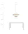 Malia 1 Hvid/Guld pendellampe - Ø42 cm, E27, 230V, uden lyskilde