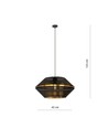 Malia 1 Sort/Guld pendellampe - Ø42 cm, E27, 230V, uden lyskilde