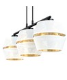 Malia 3 Hvid/Guld pendellampe - Ø15 cm, E27, 230V, uden lyskilde