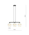Malia 3 Hvid/Guld pendellampe - Ø15 cm, E27, 230V, uden lyskilde