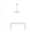 Malia 3 Hvid/Guld pendellampe - Ø15 cm, E27, 230V, uden lyskilde