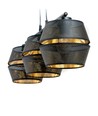 Malia 3 Sort/Guld pendellampe - Ø15 cm, E27, 230V, uden lyskilde