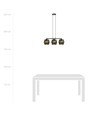 Malia 3 Sort/Guld pendellampe - Ø15 cm, E27, 230V, uden lyskilde