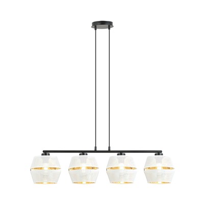 Malia 4 Hvid/Guld pendellampe - Ø15 cm, E27, 230V, uden lyskilde