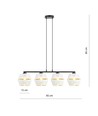 Malia 4 Hvid/Guld pendellampe - Ø15 cm, E27, 230V, uden lyskilde