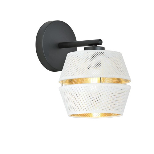 Malia K1 Hvid/Guld væglampe - Ø20 cm, E27, 230V, uden lyskilde