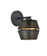 Malia K1 Sort/Guld væglampe - Ø20 cm, E27, 230V, uden lyskilde