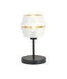 Malia Ln Hvid/Guld bordlampe - Ø20 cm, E27, 230V, uden lyskilde