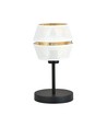 Malia Ln Hvid/Guld bordlampe - Ø20 cm, E27, 230V, uden lyskilde