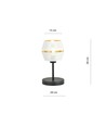 Malia Ln Hvid/Guld bordlampe - Ø20 cm, E27, 230V, uden lyskilde