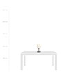 Malia Ln Hvid/Guld bordlampe - Ø20 cm, E27, 230V, uden lyskilde