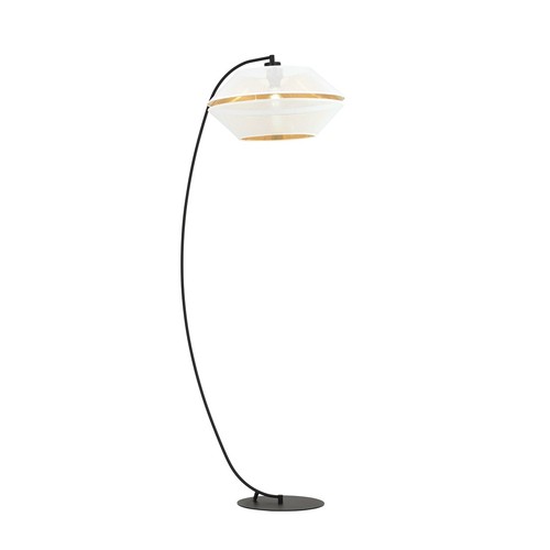 Malia Lp Hvid/Guld gulvlampe - Ø42 cm, E27, 230V, uden lyskilde
