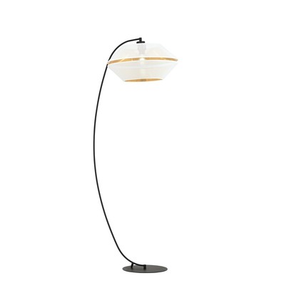 Malia Lp Hvid/Guld gulvlampe - Ø42 cm, E27, 230V, uden lyskilde